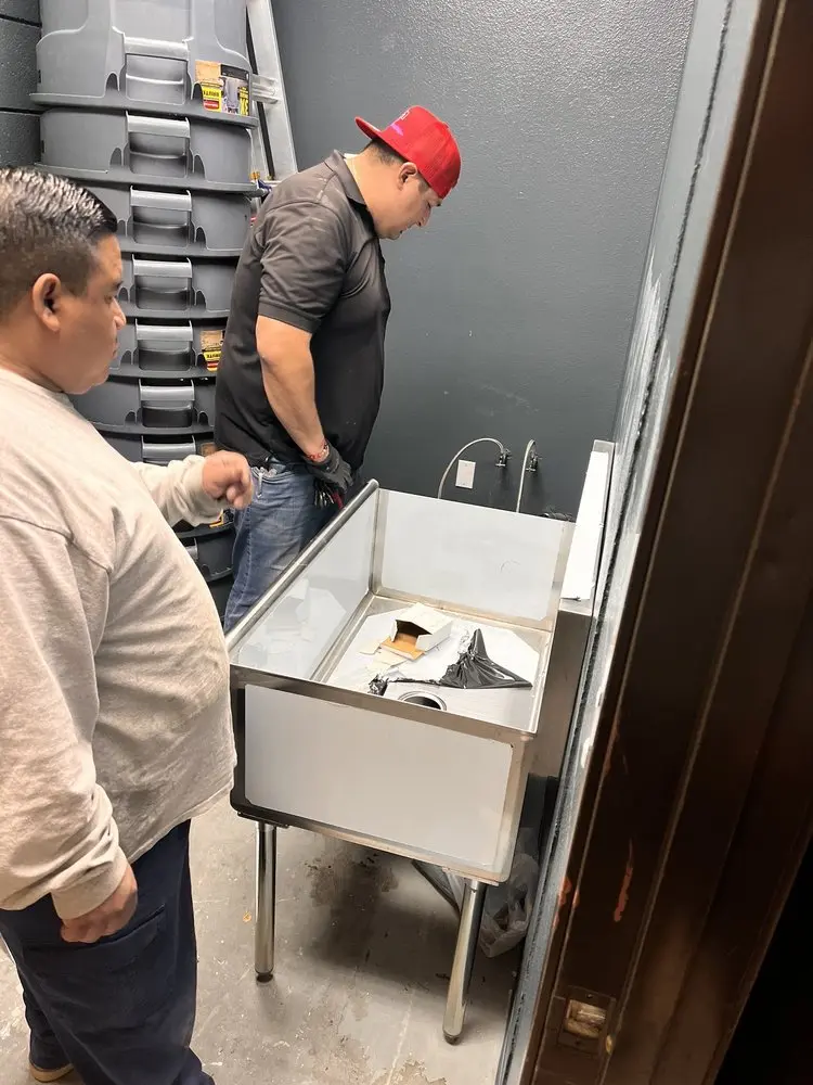 Commercial plumbing and sink installation in McCampbell